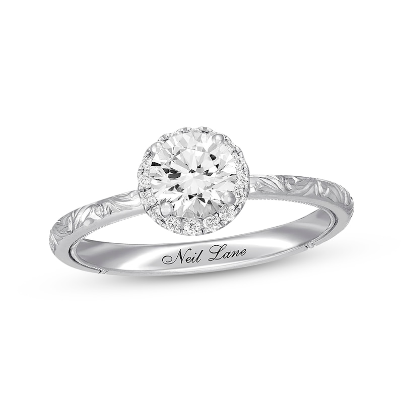 Main Image 1 of Neil Lane Round-cut Diamond Engagement Ring 7/8 ct tw 14K White Gold