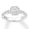 Thumbnail Image 0 of Diamond Engagement Ring 3/8 ct tw Princess/Round 14K White Gold