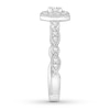 Thumbnail Image 2 of Diamond Engagement Ring 3/8 ct tw Princess/Round 14K White Gold