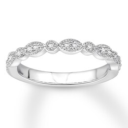 Adore Diamond Wedding Band 1/6 ct tw Round-cut 14K White Gold
