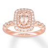 Neil Lane Oval Morganite Engagement Ring 5/8 ct tw Diamonds 14K Rose Gold