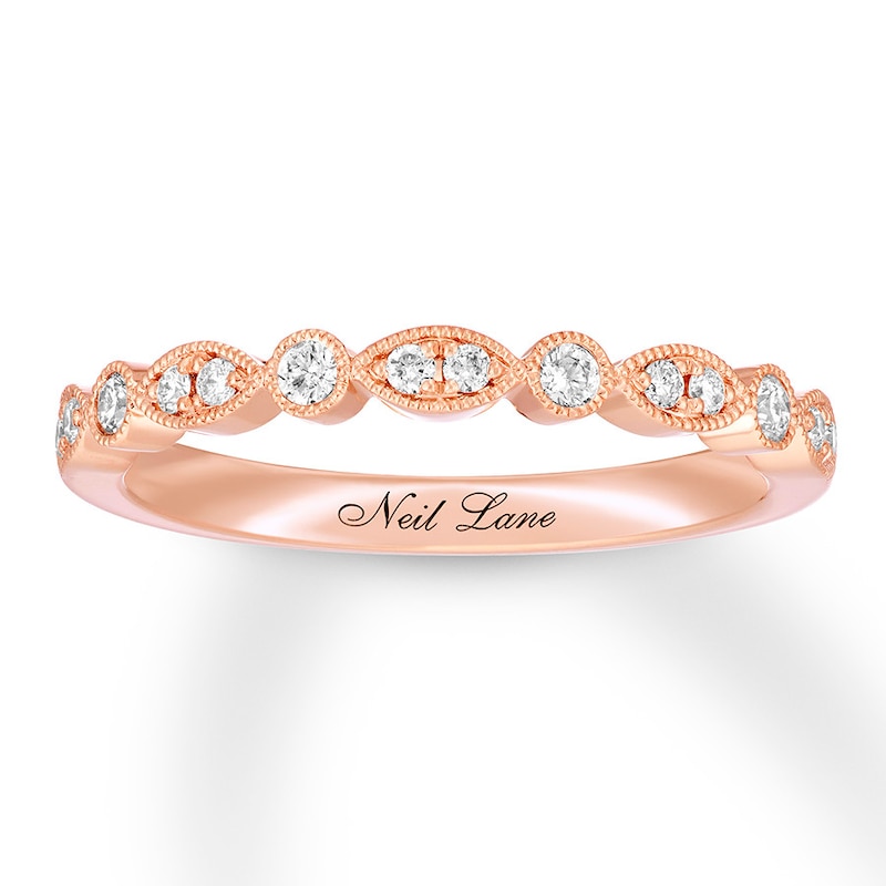 Main Image 1 of Neil Lane Bridal Wedding Band 1/5 ct tw Diamonds 14K Rose Gold