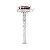 Neil Lane Garnet Engagement Ring 1/4 ct tw Pear & Round-cut 14K White Gold