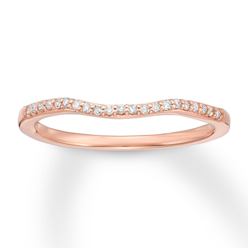 Main Image 1 of Diamond Wedding Band 1/15 ct tw Round-cut 10K Rose Gold