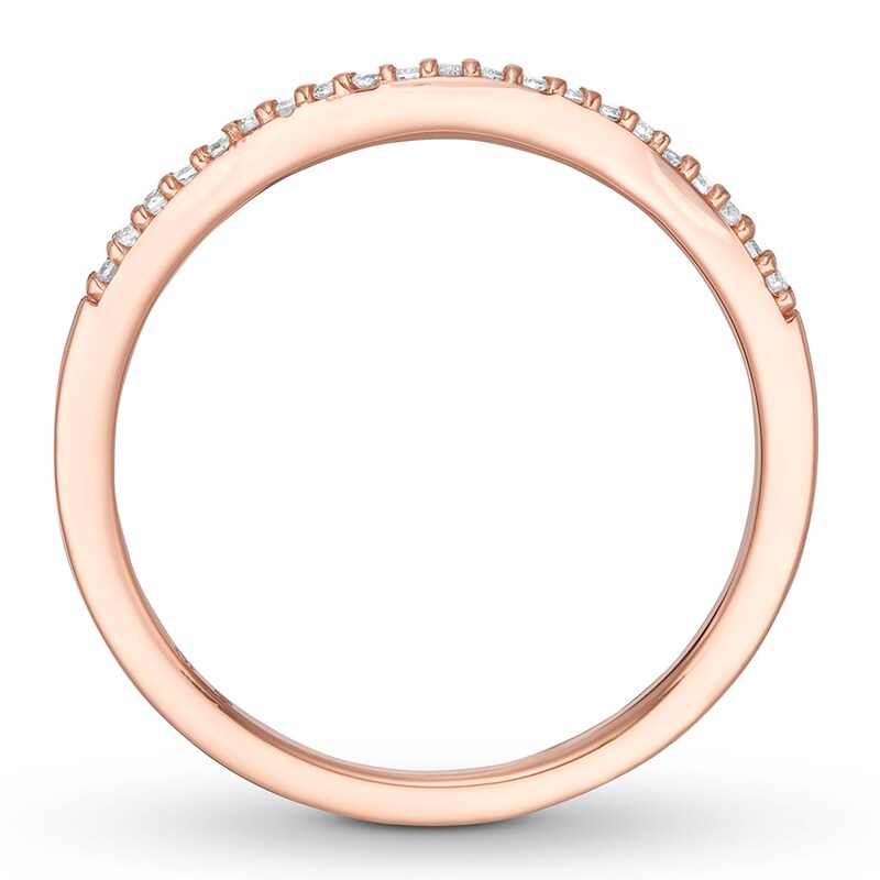 Main Image 2 of Diamond Wedding Band 1/15 ct tw Round-cut 10K Rose Gold