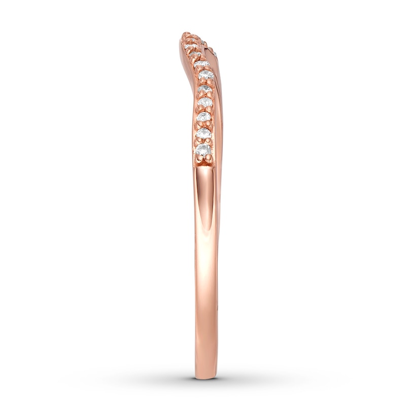 Main Image 3 of Diamond Wedding Band 1/15 ct tw Round-cut 10K Rose Gold