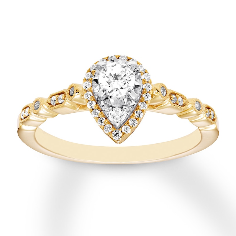 Main Image 1 of Diamond Engagement Ring 1/3 ct tw Round-cut 10K Yellow Gold
