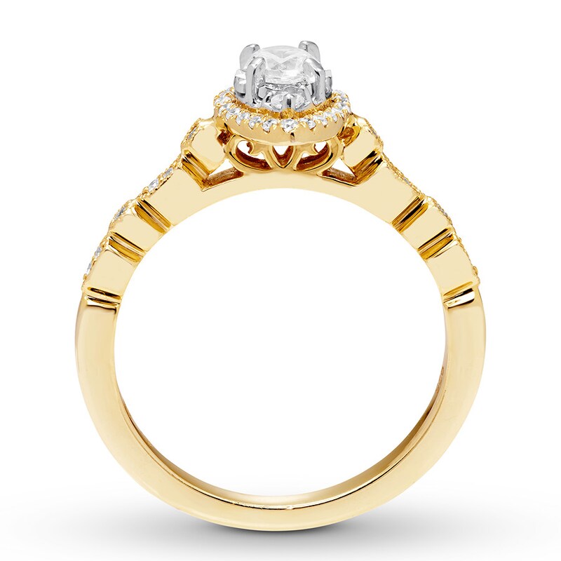 Main Image 2 of Diamond Engagement Ring 1/3 ct tw Round-cut 10K Yellow Gold
