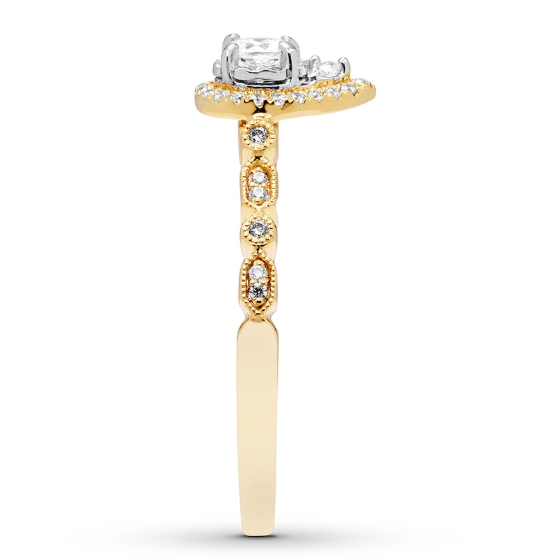 Main Image 3 of Diamond Engagement Ring 1/3 ct tw Round-cut 10K Yellow Gold