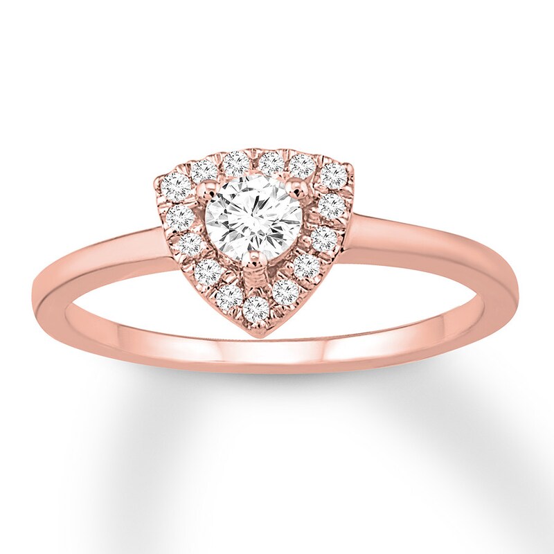 Main Image 1 of Adore Diamond Engagement Ring 1/4 Carat tw 10K Rose Gold