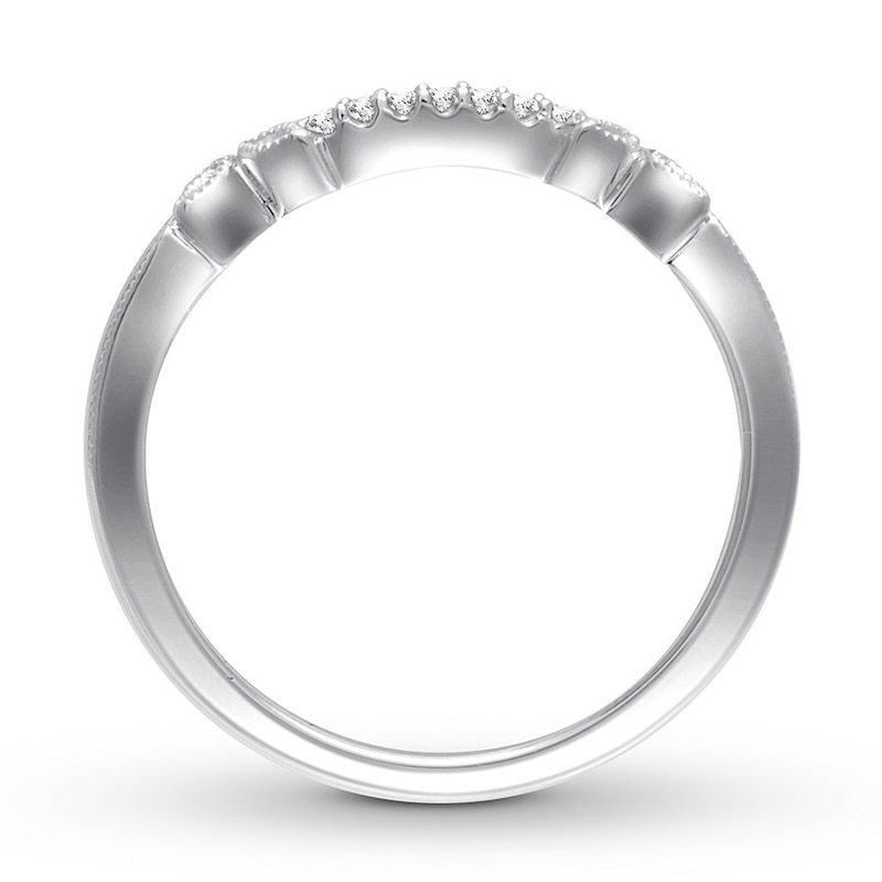 Diamond Wedding Band 14K White Gold