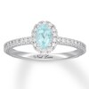 Neil Lane Paraiba Tourmaline Ring 3/8 ct tw Diamonds 14K Gold