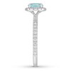 Neil Lane Paraiba Tourmaline Ring 3/8 ct tw Diamonds 14K Gold