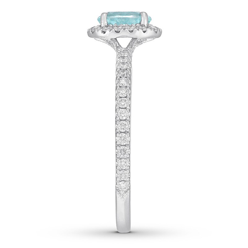 Neil Lane Paraiba Tourmaline Ring 3/8 ct tw Diamonds 14K Gold