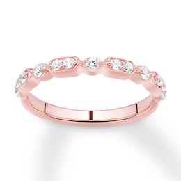 Adore Diamond Wedding Band 1/4 ct tw Round-cut 14K Rose Gold