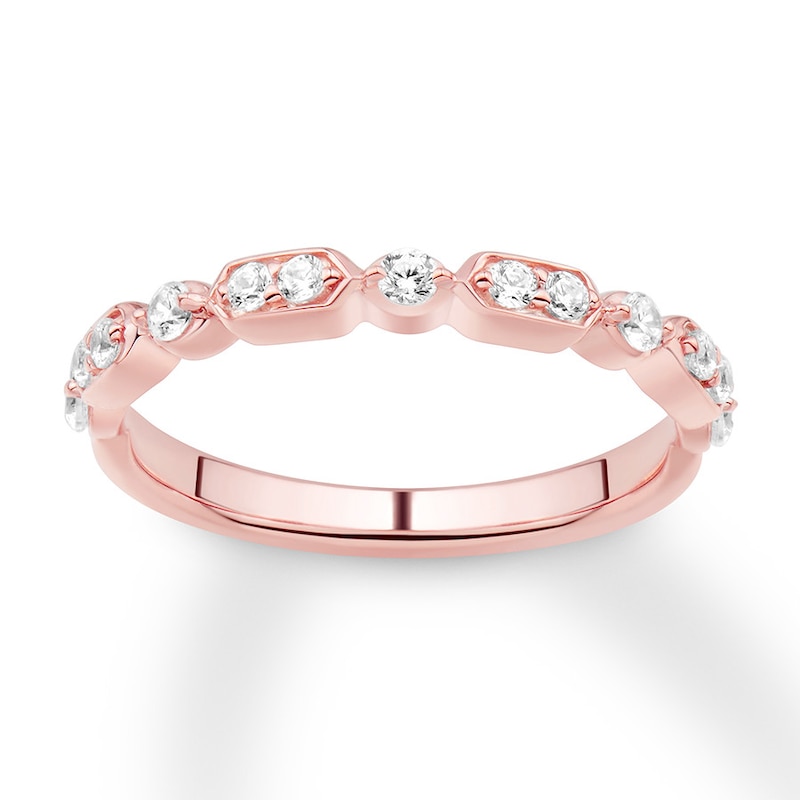 Main Image 1 of Adore Diamond Wedding Band 1/4 ct tw Round-cut 14K Rose Gold