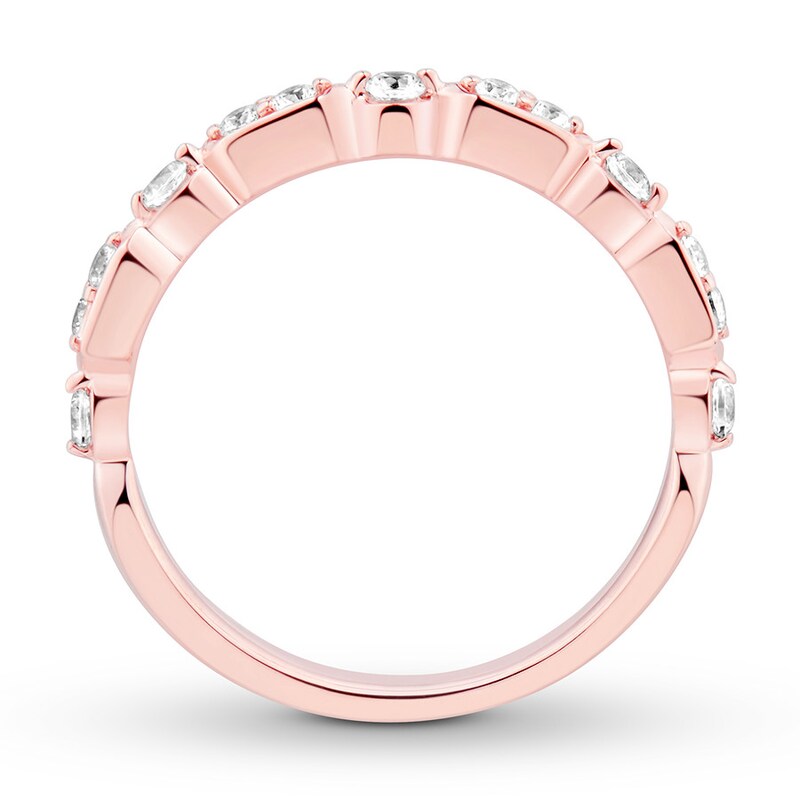 Diamond Wedding Band 1/4 ct tw Round-cut 14K Rose Gold