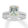 Thumbnail Image 1 of Neil Lane Green Quartz Bridal Set 1 ct tw Diamonds 14K White Gold