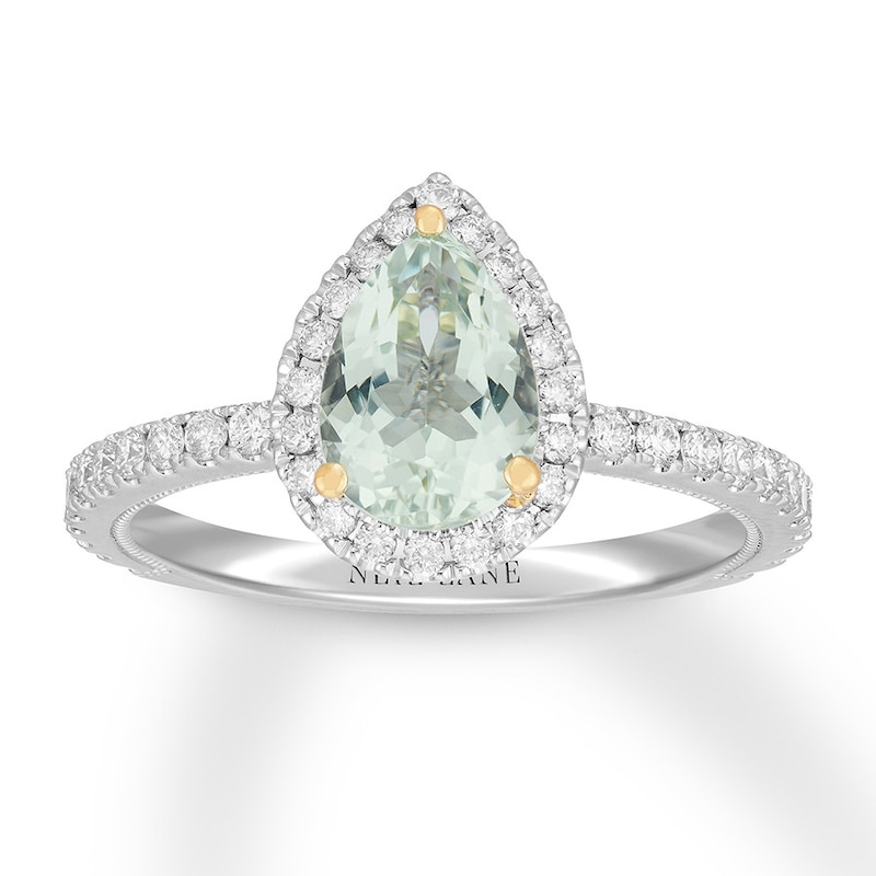 Neil Lane Quartz Engagement Ring 1/2 ct tw Diamonds 14K White Gold