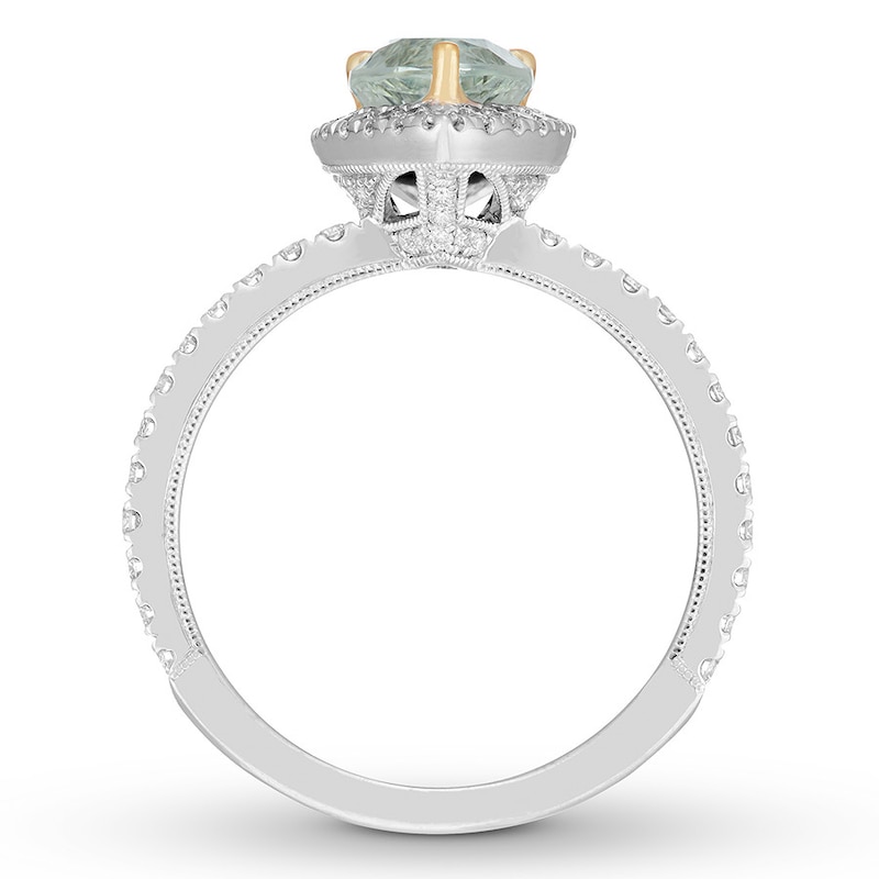 Neil Lane Quartz Engagement Ring 1/2 ct tw Diamonds 14K White Gold