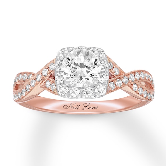 Neil Lane Diamond Engagement Ring 1-1/8 ct tw 14K Two-Tone Gold
