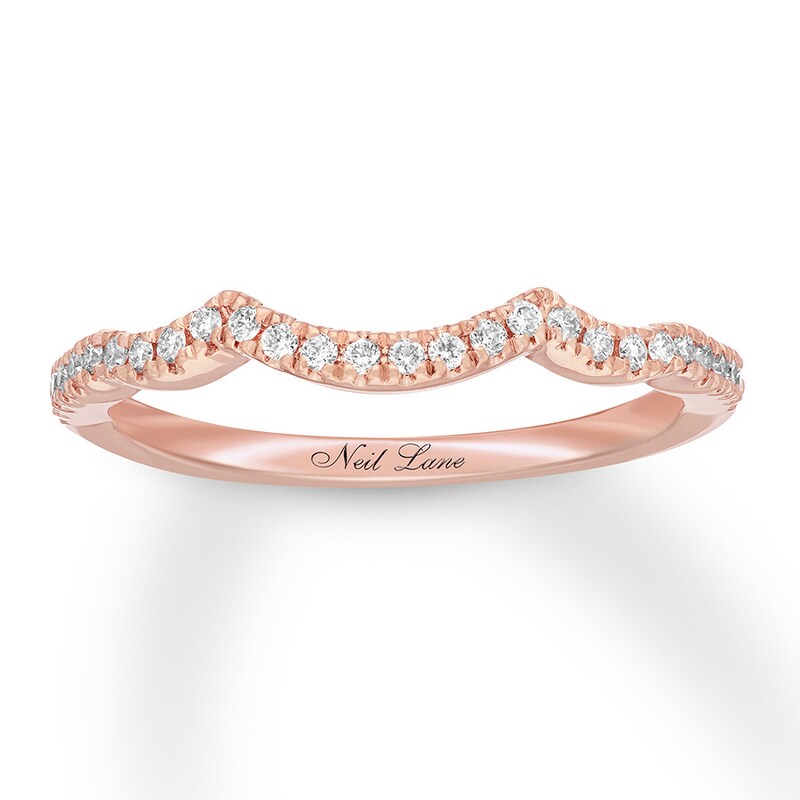 Main Image 7 of Neil Lane Bridal Wedding Band 1/6 ct tw Diamonds 14K Rose Gold