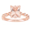 Neil Lane Morganite Engagement Ring 1/3 ct tw Diamonds 14K Rose Gold