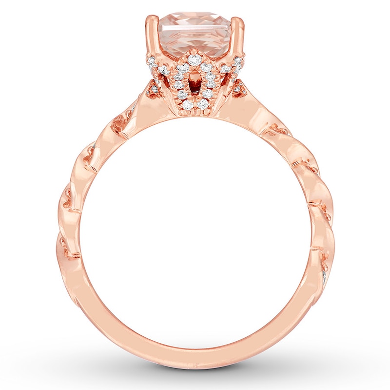 Neil Lane Morganite Engagement Ring 1/3 ct tw Diamonds 14K Rose Gold