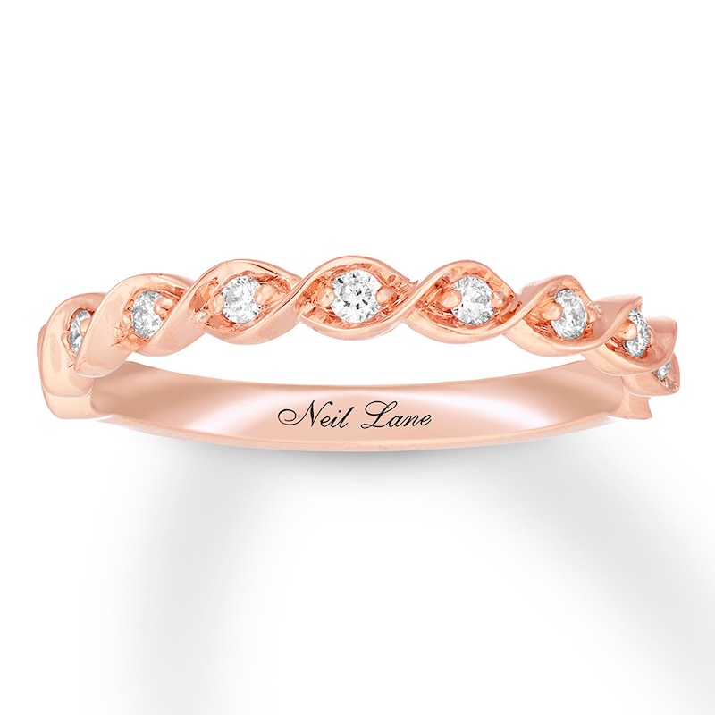Neil Lane Studio Diamond Wedding Band 1/6 ct tw 14K Rose Gold