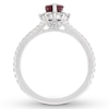Thumbnail Image 2 of Neil Lane Ruby Engagement Ring 3/8 cttw Diamonds 14K White Gold