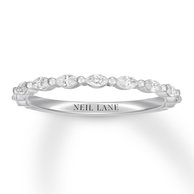 Main Image 1 of Neil Lane Diamond Wedding Band 1/3 cttw Marquise 14K White Gold