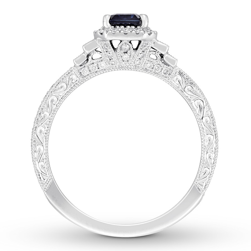 Neil Lane Sapphire Engagement Ring 1/2 ct tw Diamonds 14K Gold