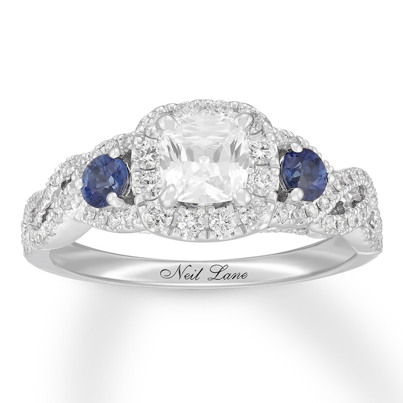 Main Image 1 of Neil Lane Sapphire Engagement Ring 1-1/8 cttw Diamonds 14K Gold