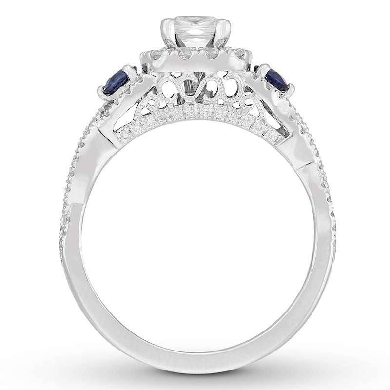 Main Image 2 of Neil Lane Sapphire Engagement Ring 1-1/8 cttw Diamonds 14K Gold