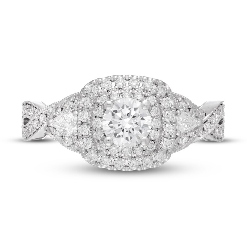 Neil Lane Diamond Engagement Ring 1 ct tw Pear/Round 14K White Gold