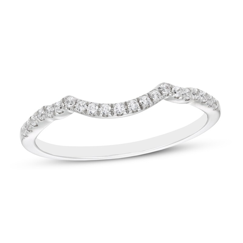 Main Image 1 of Adore Diamond Wedding Band 1/8 ct tw 10K White Gold