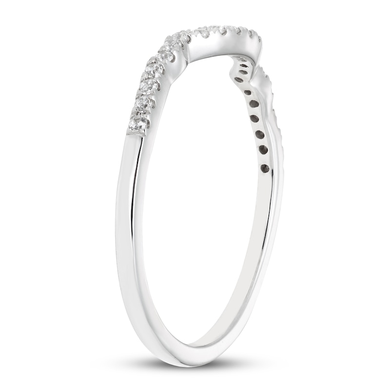 Main Image 2 of Adore Diamond Wedding Band 1/8 ct tw 10K White Gold