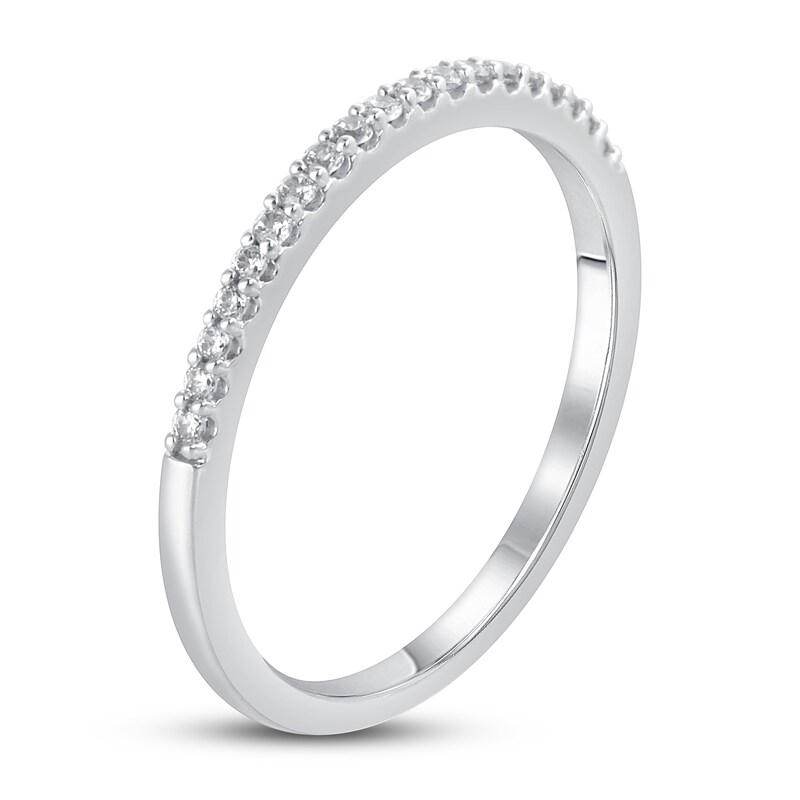 Diamond Wedding Band 1/8 ct tw 10K White Gold