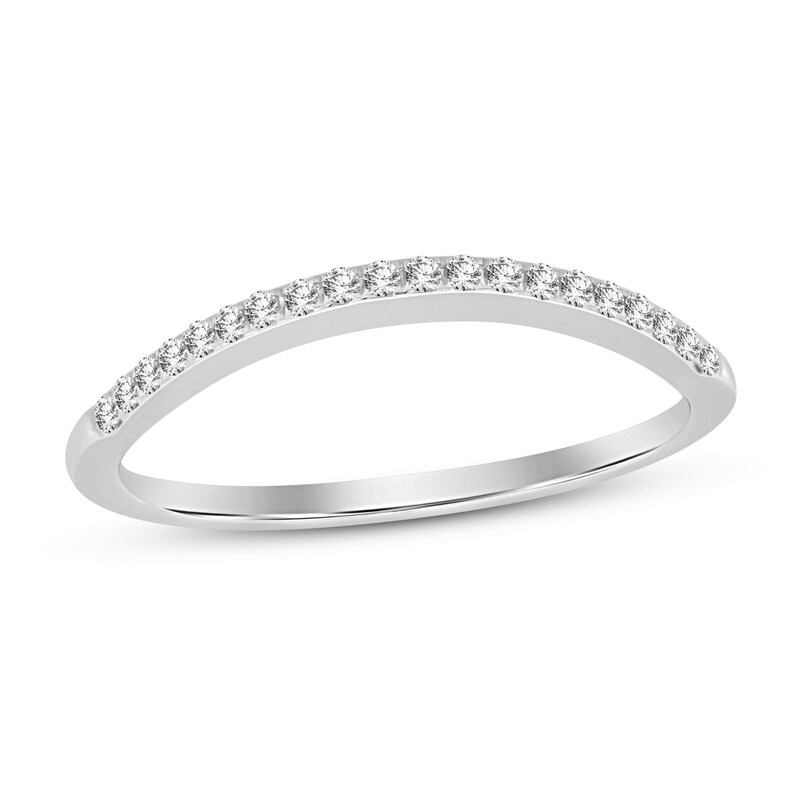 Diamond Wedding Band 1/8 ct tw Round-cut 14K White Gold