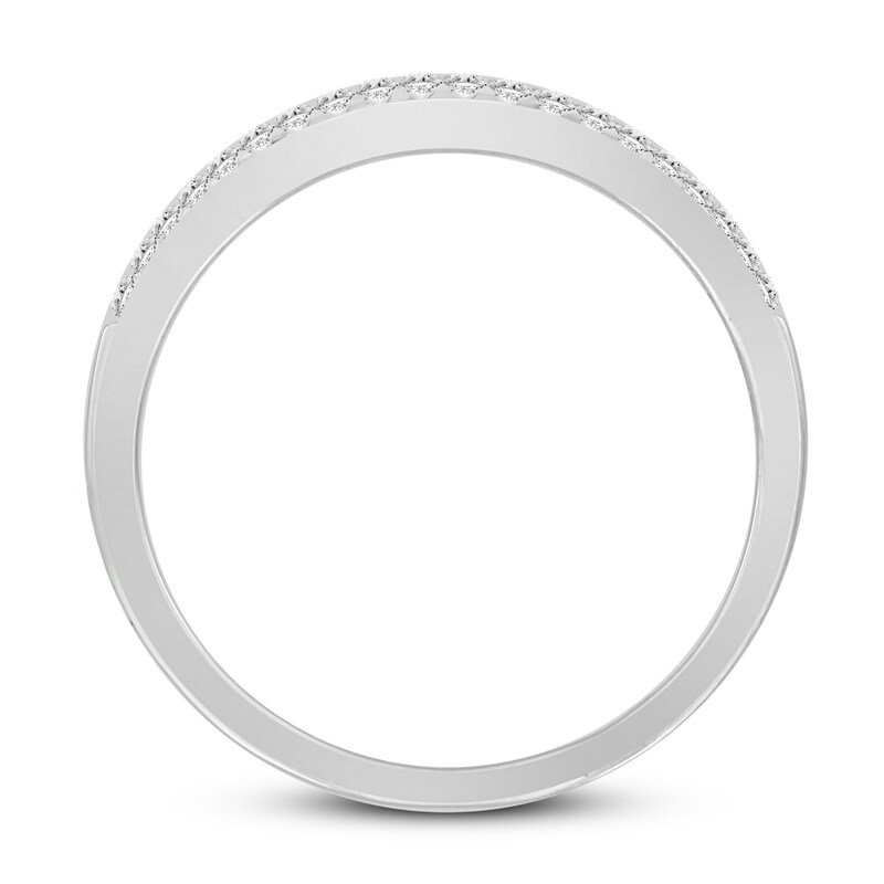 Diamond Wedding Band 1/8 ct tw Round-cut 14K White Gold