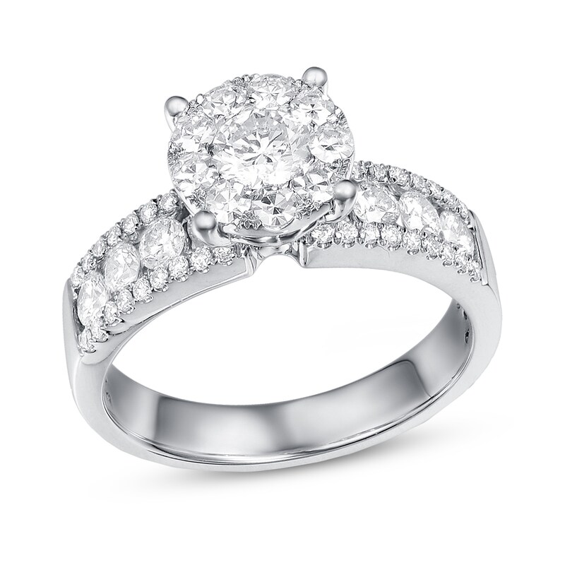 Diamond Engagement Ring 1-1/5 ct tw 14K White Gold Kay Outlet