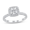 Thumbnail Image 0 of Diamond Engagement Ring 1-1/8 ct tw Princess/Round-cut 14K White Gold