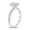 Thumbnail Image 1 of Diamond Engagement Ring 1-1/8 ct tw Princess/Round-cut 14K White Gold