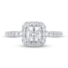 Thumbnail Image 2 of Diamond Engagement Ring 1-1/8 ct tw Princess/Round-cut 14K White Gold