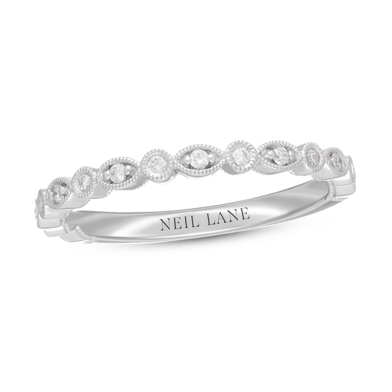 Neil Lane Diamond Wedding Band 1/8 ct tw Round-cut 14K White Gold