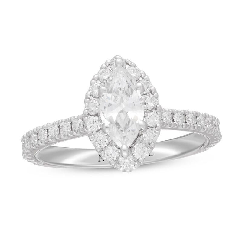 Neil Lane Diamond Engagement Ring 1-1/4 ct tw Marquise/Round 14K White Gold