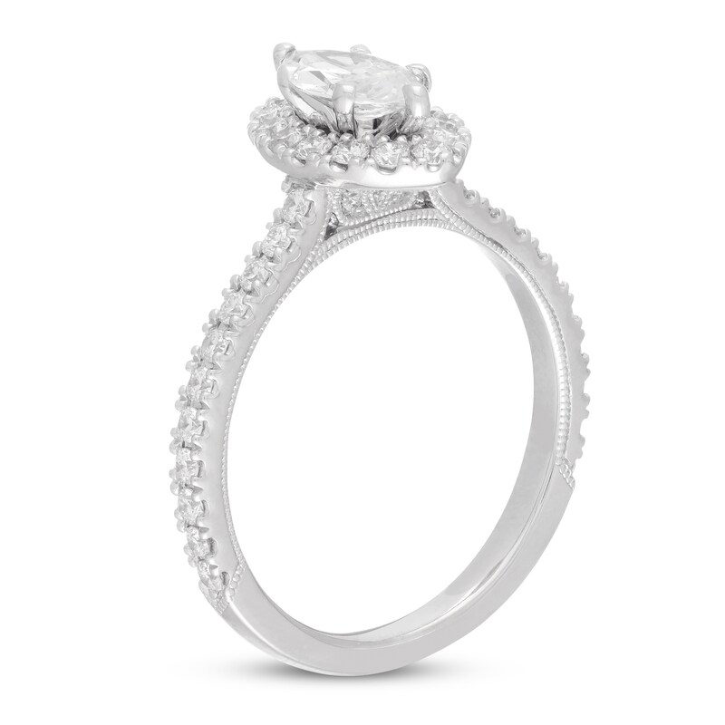 Neil Lane Diamond Engagement Ring 1-1/4 ct tw Marquise/Round 14K White Gold