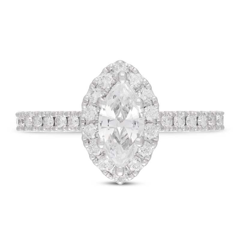 Neil Lane Diamond Engagement Ring 1-1/4 ct tw Marquise/Round 14K White Gold