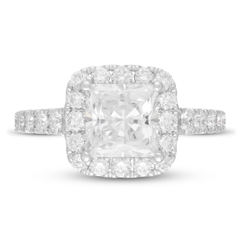Neil Lane Diamond Engagement Ring 3 ct tw Princess/Round 14K White Gold
