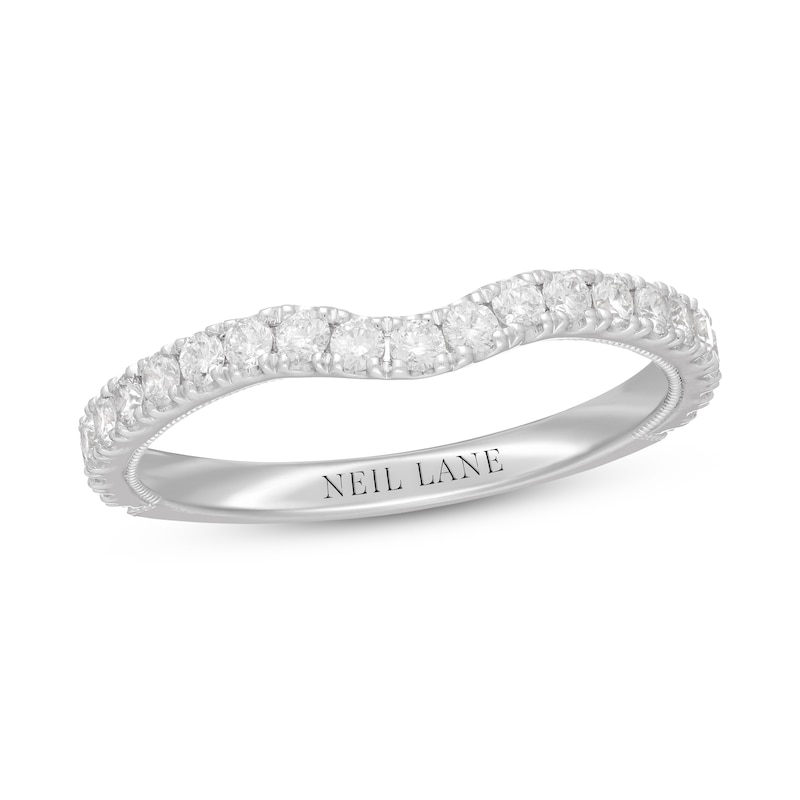 Neil Lane Men's Diamond Wedding Band 1 ct tw Round-cut 14K White Gold